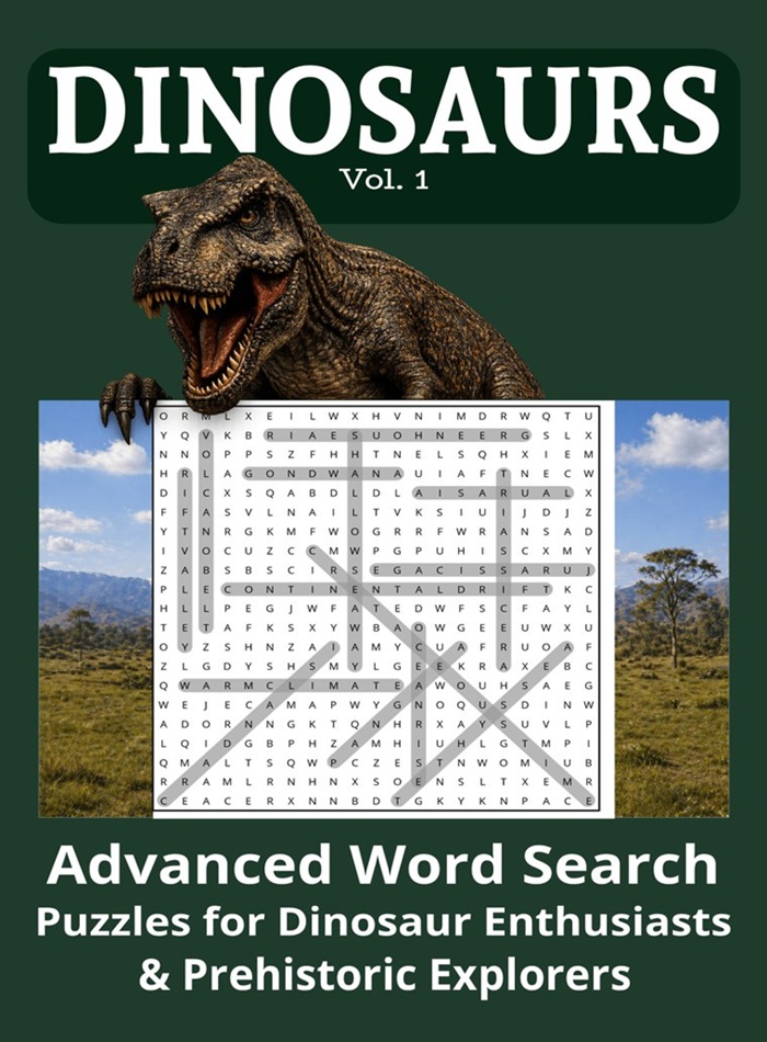 Dinosaurs Advanced Word Search Vol. 1