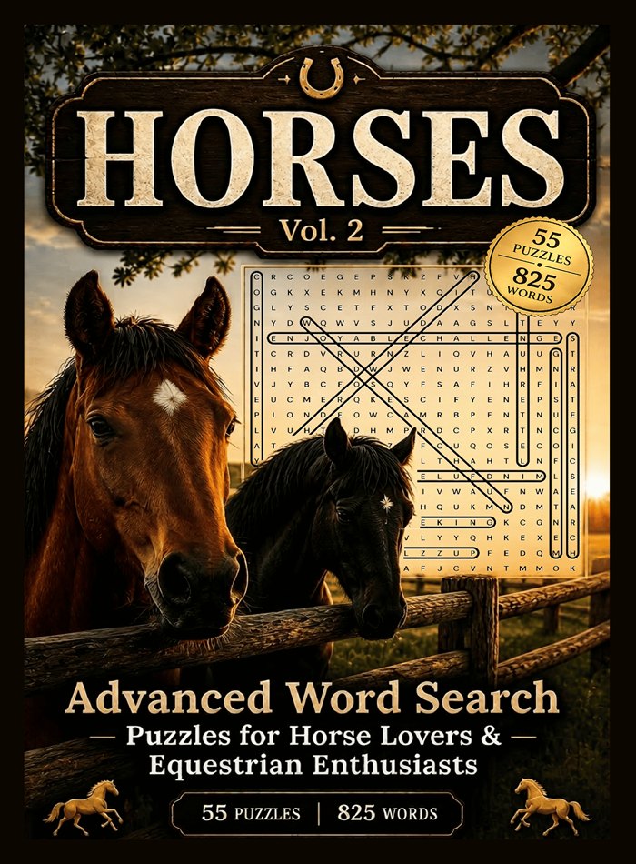 Horses Advanced Word Search Vol. 2
